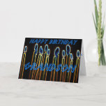 Candles Happy Birthday Grandson Card<br><div class="desc">Candles Happy Birthday Grandson Card</div>