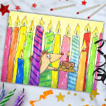 Candles Happy Birthday postcard