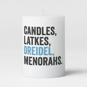 Candles Latkes Dreidel Menorahs Funny Hanukkah Jew