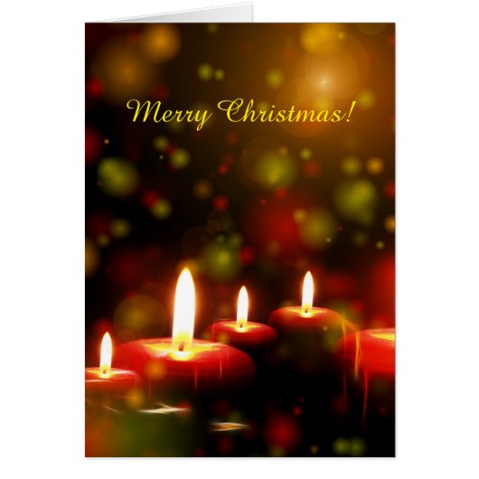 Candles Lights Evening Christmas Greeting Card (Front)