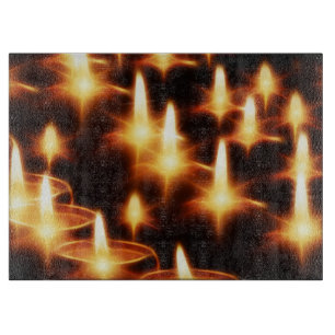 Candles Lights evening Dark Night Merry Christmas Cutting Board