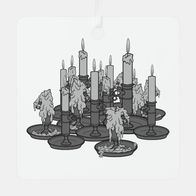 Candles Metal Ornament (Front)