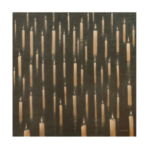 Candles on the Lake Udaipur India 2012 Wood Wall Decor