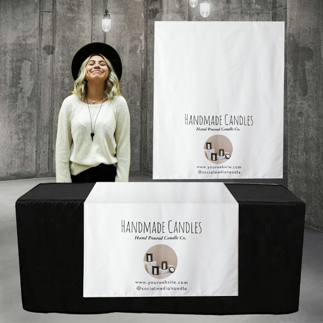 Candles Pop Up Shop Table Runner Sign Photo Vendor Tapestry (Candles Pop Up Shop Table Runner Sign Photo Vendor Tapestry)