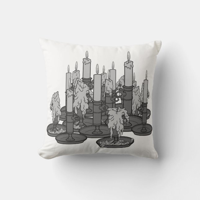 Candles Throw Pillow (Front)