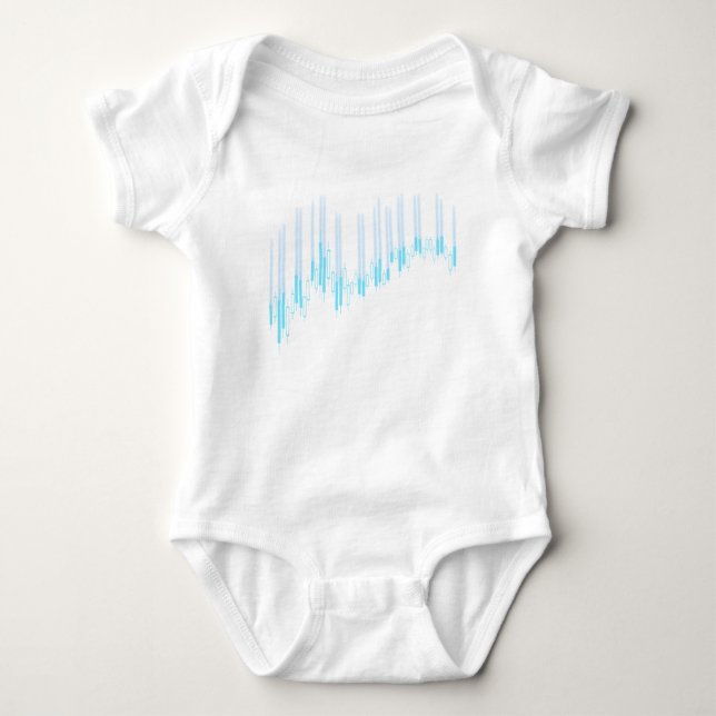 Candlestick chart baby bodysuit (Front)
