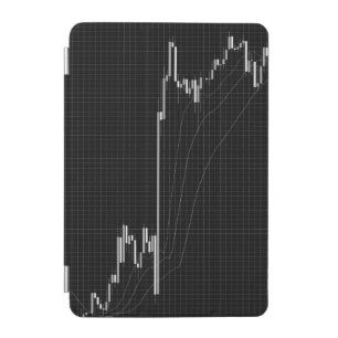 Candlestick Chart Black and White iPad Mini Cover