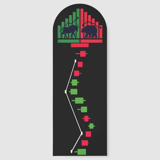 Candlestick Chart Bookmark – Minimalist Trading  (Front)