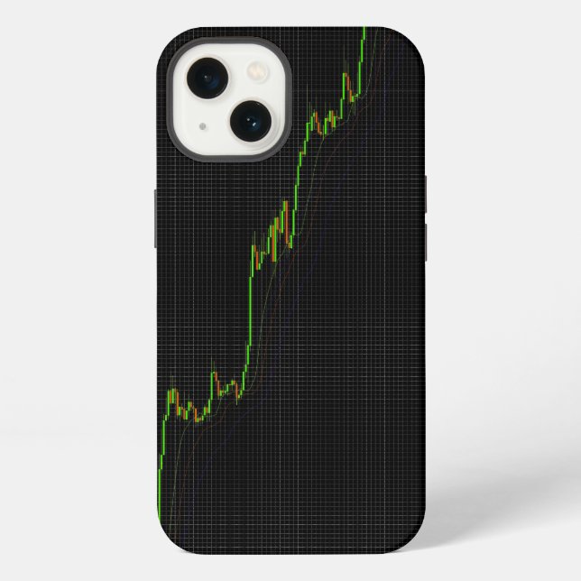 Candlestick chart  iphone case (Back)