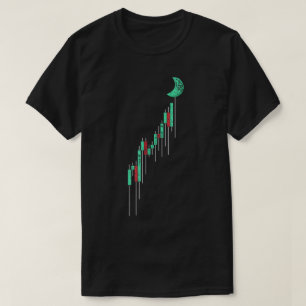 Candlestick Chart To The Moon T-Shirt