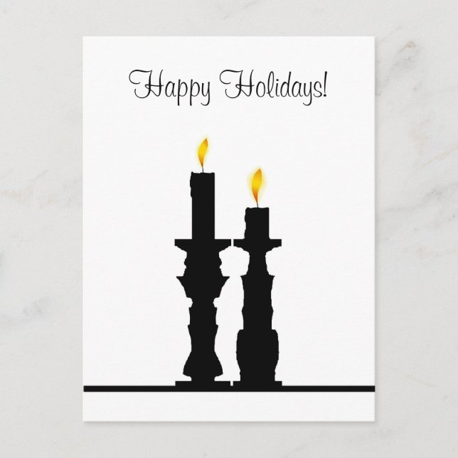 Candlestick illusion holiday postcard (Front)