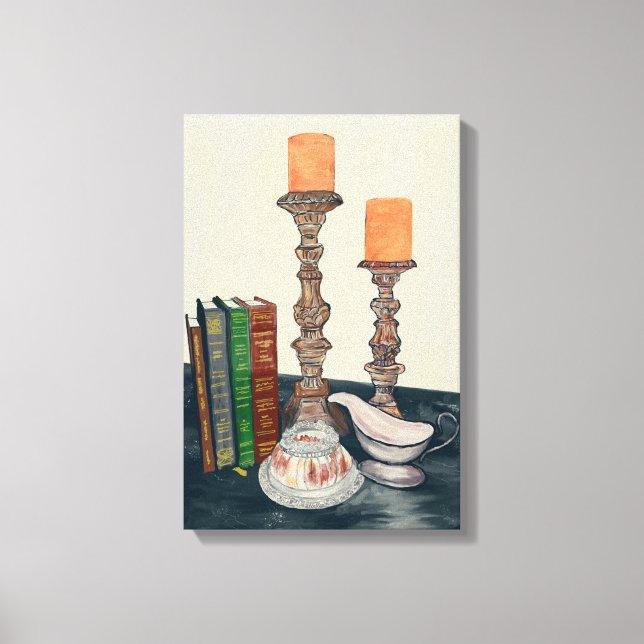 Candlestick Still Life Canvas Print (Front)