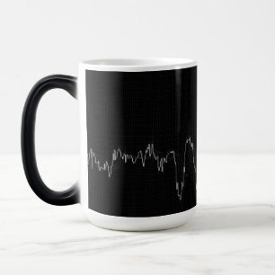 Candlestick Stock Market Chart Black White Color Morph Mug