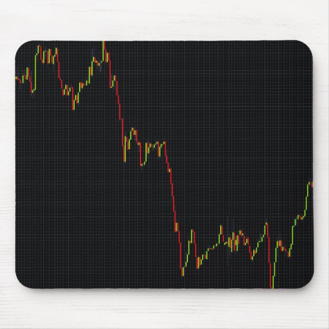 Candlestick Stock Market Chart Mouse Pad (Front)