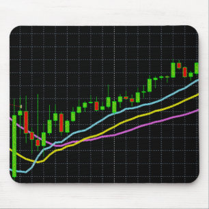 Candlestick Stock Market Chart Mouse Pad