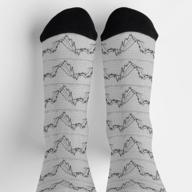 Candlestick Stock Market Chart Socks (Top)
