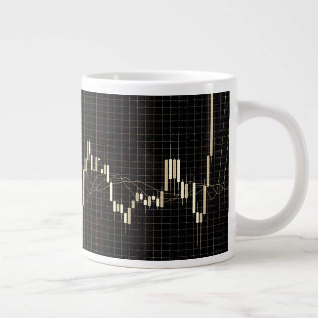 Candlestick Stock Market Financial Chart  Giant Coffee Mug (Right)