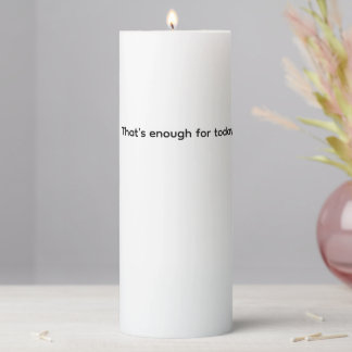 candlw with quote pillar candle