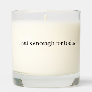 candlw with quote scented candle