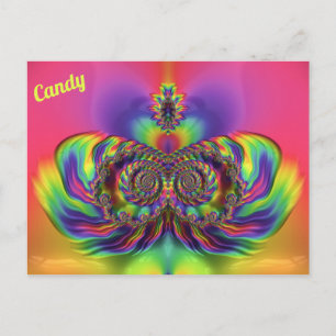 CANDY ~ 3D Design Pattern ~ Multi Colors Postcard