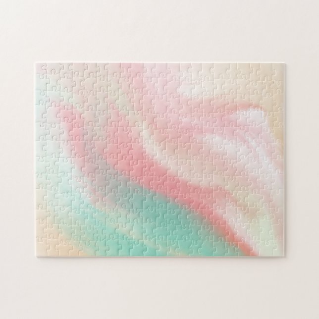 Candy Abstract Brush Strokes Gradient Ombre Jigsaw Puzzle (Horizontal)