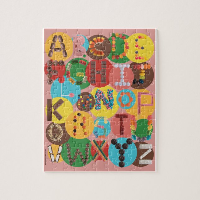 Candy Alphabet Puzzle - Learn the ABCs (Vertical)