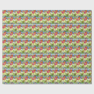 Candy and bees Tessellation wrapping paper