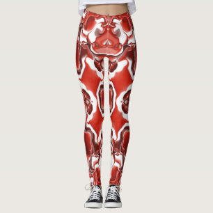 Candy and Currant Red Kaleidoscope Pattern #2 Leggings