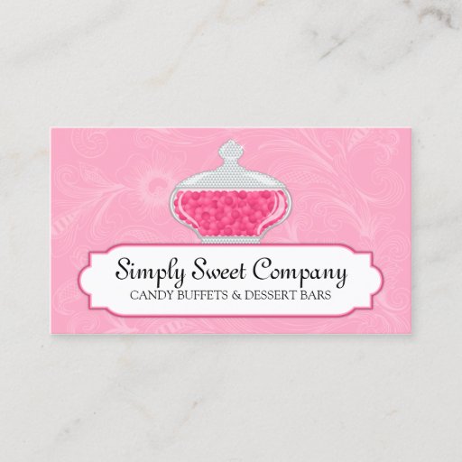Customizable Candy Buffet and Dessert Bars Business Cards