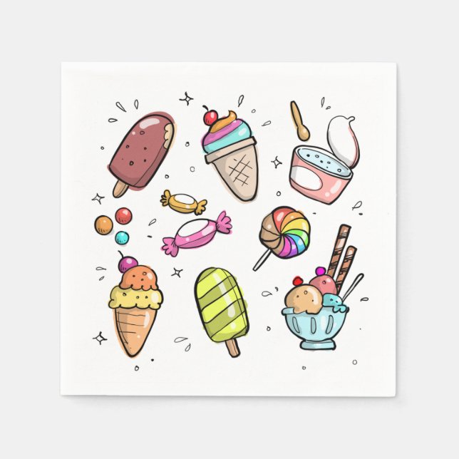 Candy and ice cream napkins (Front)