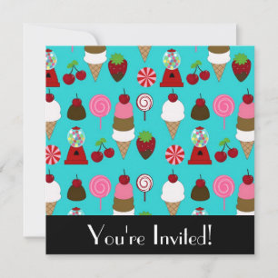 Candy And Sweets Invitation