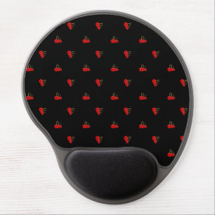 candy apple black pattern gel mouse pad