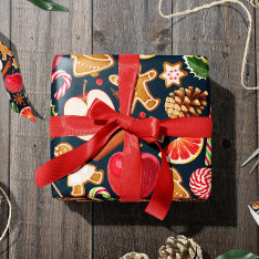 Candy Apple | Christmas Wrapping Paper at Zazzle