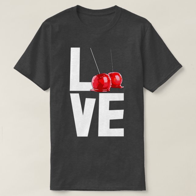 Candy Apple Love Funny Candy Dessert Women 26 T-Shirt (Design Front)