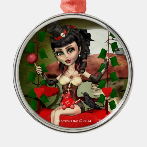 Candy Apple Love Lolita Premium Silver Ornament