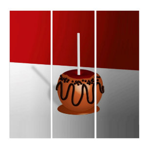 Candy Apple, red and caramel Triptych