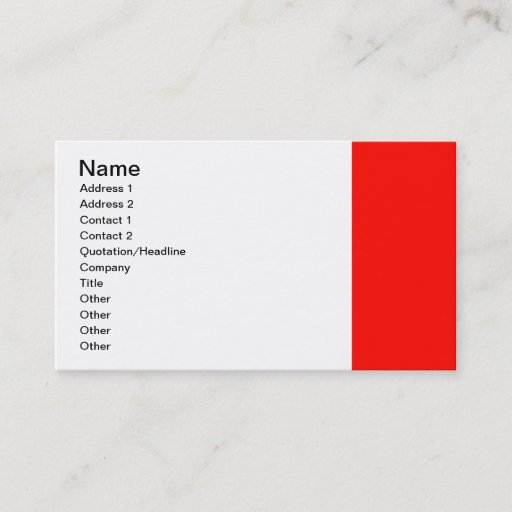 Customizable Candy Apple Red Border Business Card
