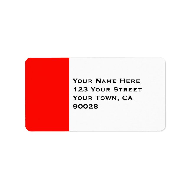 Candy Apple Red Border Label (Front)