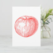 Candy Apple Red Letterpress Apple (Standing Front)