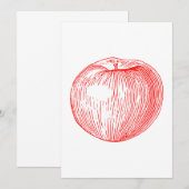 Candy Apple Red Letterpress Apple (Front/Back)
