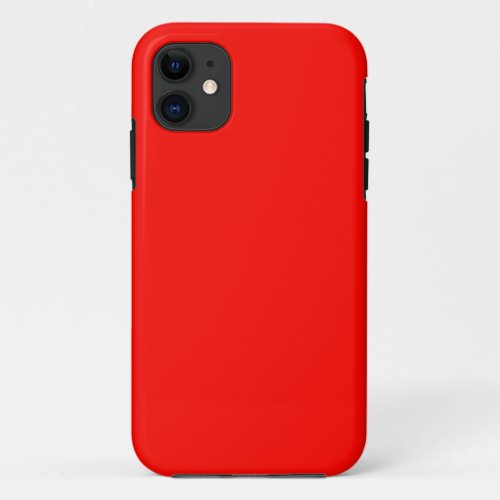 Candy Apple Red Solid Color iPhone 11 Case