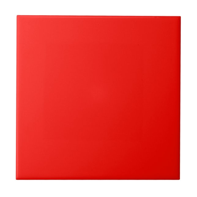 Candy Apple Red Solid Color Ceramic Tile (Front)