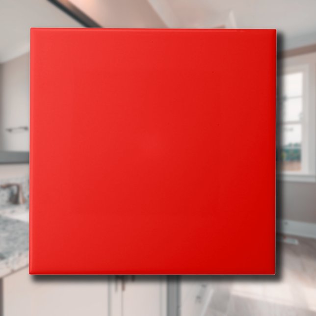 Candy Apple Red Solid Color | Classic | Elegant Ceramic Tile (Creator Uploaded)