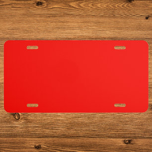 Candy Apple Red Solid Color License Plate