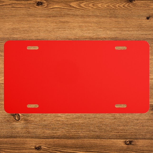 Candy Apple Red Solid Color License Plate (Creator Uploaded)
