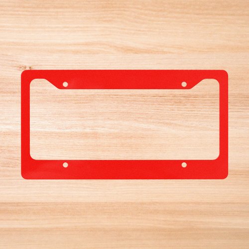 Candy Apple Red Solid Color License Plate Frame