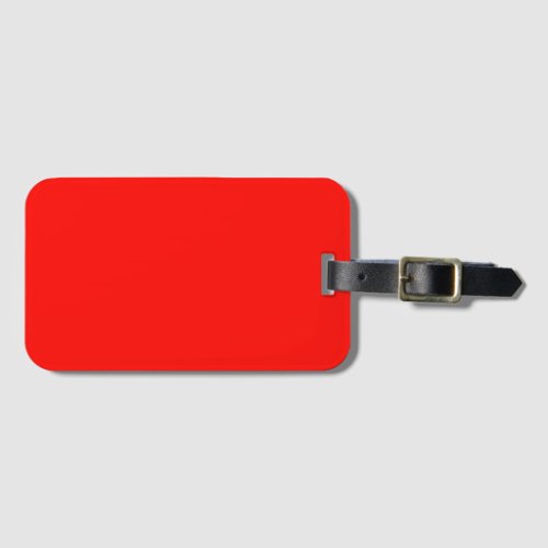 Candy Apple Red Solid Color Luggage Tag