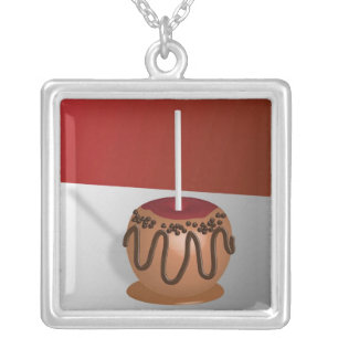 Candy Apple Silver Plated Necklace
