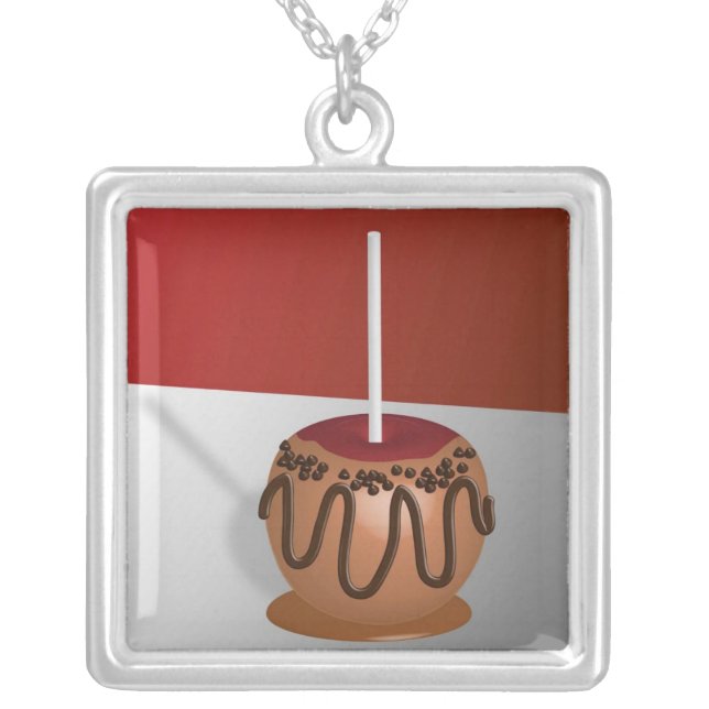 Candy Apple Silver Plated Necklace (Front)