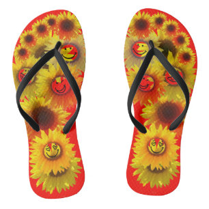 Candy Apple Unisex Sunflower Flip Flops